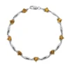 Gemminded Sterling Silver Citrine And Diamond Accent Heart Bracelet 2 Gemminded Sterling Silver Citrine And Diamond Accent Heart Bracelet -Gemminded Jewelry 1194904