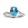 Gemminded Sterling Silver Blue Topaz And Diamond Accent Oval Ring 1 Gemminded Sterling Silver Blue Topaz And Diamond Accent Oval Ring -Gemminded Jewelry 1259066