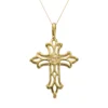 Gemminded 10k Gold Citrine Filigree Cross Pendant 1 Gemminded 10k Gold Citrine Filigree Cross Pendant -Gemminded Jewelry 1261726
