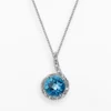 Gemminded Sterling Silver Blue Topaz And Diamond Accent Pendant 2 Gemminded Sterling Silver Blue Topaz And Diamond Accent Pendant -Gemminded Jewelry 1438995