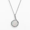 Gemminded Sterling Silver Lab-Created Opal And Diamond Accent Pendant