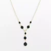Gemminded 10k Gold Black Onyx Bead Y Necklace 1 Gemminded 10k Gold Black Onyx Bead Y Necklace -Gemminded Jewelry 1464283