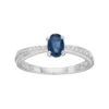 Gemminded Sterling Silver Sapphire & Diamond Accent Ring -Gemminded Jewelry 2502416