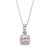 Gemminded Sterling Silver Gemstone & Diamond Accent Halo Pendant Necklace 2 Gemminded Sterling Silver Gemstone & Diamond Accent Halo Pendant Necklace -Gemminded Jewelry 2624662