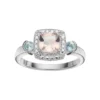 Gemminded Sterling Silver Gemstone & Diamond Accent Halo Ring 2 Gemminded Sterling Silver Gemstone & Diamond Accent Halo Ring -Gemminded Jewelry 2624681