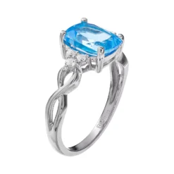 Gemminded 10k White Gold Blue & White Topaz Ring 5 Gemminded 10k White Gold Blue & White Topaz Ring -Gemminded Jewelry 2728933 ALT