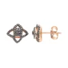 Gemminded 14k Rose Gold 1/4 Carat T.W. Black Diamond Star Stud Earrings -Gemminded Jewelry 2729025