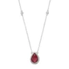 Gemminded Sterling Silver Garnet & White Topaz Teardrop Necklace 1 Gemminded Sterling Silver Garnet & White Topaz Teardrop Necklace -Gemminded Jewelry 2731210