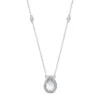 Gemminded Sterling Silver White Topaz Teardrop Necklace -Gemminded Jewelry 2731222