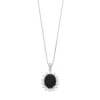 Gemminded Sterling Silver Onyx & Lab-Created White Sapphire Pendant -Gemminded Jewelry 3067687