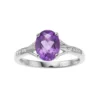 Gemminded Sterling Silver Oval Cut Lab-Created Alexandrite & Diamond Accent Ring 1 Gemminded Sterling Silver Oval Cut Lab-Created Alexandrite & Diamond Accent Ring -Gemminded Jewelry 3356010