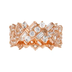 Gemminded Lab-Created White Sapphire Cluster Ring