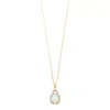 Gemminded 10k Gold Opal 1/10 Carat T.W. Diamond Pendant Necklace