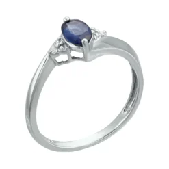 Gemminded Sterling Silver Gemstone Diamond Accent Ring -Gemminded Jewelry 3522985 ALT3
