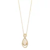 Gemminded 10k Gold 1/8 Carat T.W. & Lab-Created Opal Infinity Pendant Necklace -Gemminded Jewelry 3712369