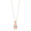 Gemminded 10k Rose Gold Morganite & 1/8 Carat T.W. Diamond Infinity Pendant Necklace 2 Gemminded 10k Rose Gold Morganite & 1/8 Carat T.W. Diamond Infinity Pendant Necklace -Gemminded Jewelry 3712371