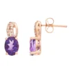 Gemminded Rose Gold Over Silver Amethyst Drop Earrings 1 Gemminded Rose Gold Over Silver Amethyst Drop Earrings -Gemminded Jewelry 3738879