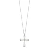 Gemminded Silver Tone Lab-Created Opal & Diamond Accent Cross Necklace -Gemminded Jewelry 3739001