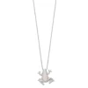 Gemminded Silver Tone Lab-Created Opal Frog Pendant Necklace -Gemminded Jewelry 3739014