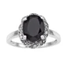 Gemminded Sterling Silver Onyx & Diamond Accent Ring -Gemminded Jewelry 3739087