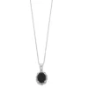 Gemminded Sterling Silver Onyx & Diamond Accents Pendant Necklace -Gemminded Jewelry 3739136