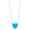 Gemminded Sterling Silver Lab-Created Blue Opal Heart Pendant Necklace -Gemminded Jewelry 3739143