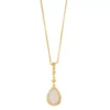 Gemminded 18k Gold Lab-Created Opal Pendant Necklace -Gemminded Jewelry 3739152