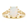 Gemminded Gold Over Sterling Silver Lab-Created Opal Ring