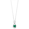 Gemminded Sterling Silver Lab-Created Emerald & Diamond Accent Infinity Pendant 2 Gemminded Sterling Silver Lab-Created Emerald & Diamond Accent Infinity Pendant -Gemminded Jewelry 3739165
