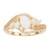 Gemminded Gold Over Silver Lab-Created Opal 3-Stone Bypass Ring -Gemminded Jewelry 3739170