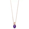 Gemminded 18k Rose Gold Over Silver Amethyst Pendant Necklace 1 Gemminded 18k Rose Gold Over Silver Amethyst Pendant Necklace -Gemminded Jewelry 3739198
