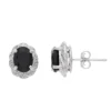Gemminded Onyx & Diamond Accent Silver-Tone Stud Earrings 2 Gemminded Onyx & Diamond Accent Silver-Tone Stud Earrings -Gemminded Jewelry 3739205