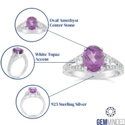 Gemminded Sterling Silver Gemstone Ring -Gemminded Jewelry 3764227 ALT5