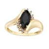 Gemminded 10k Gold Onyx & Diamond Accent Bypass Ring 2 Gemminded 10k Gold Onyx & Diamond Accent Bypass Ring -Gemminded Jewelry 3927388 Yellow