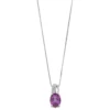 Gemminded Sterling Silver Lab-Created Alexandrite & White Topaz Pendant -Gemminded Jewelry 3927637