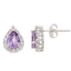Gemminded Sterling Silver Lab-Created Alexandrite & White Topaz Stud Earrings