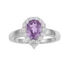 Gemminded Sterling Silver Lab-Created Alexandrite & White Topaz Ring