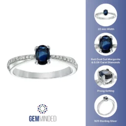 Gemminded 10k Gold White Sapphire & Diamond Accent Ring -Gemminded Jewelry 4402035 ALT5