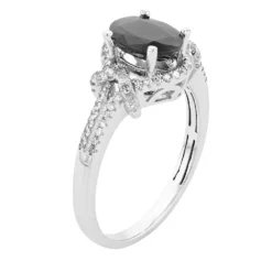 Gemminded 10k White Gold Sapphire & 1/4 Carat T.W. Diamond Ring 6 Gemminded 10k White Gold Sapphire & 1/4 Carat T.W. Diamond Ring -Gemminded Jewelry 4402036 ALT
