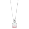 Gemminded Sterling Silver Lab-Created White Opal & Diamond Accent Pendant Necklace