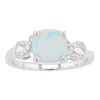 Gemminded Sterling Silver Lab-Created White Opal & 1/10 Carat T.W. Diamond Ring -Gemminded Jewelry 4403615