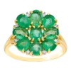 Gemminded 10k Gold Emerald & Diamond Accent Ring