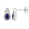 Gemminded 10k White Gold 1/5 Carat T.W. Diamond & Sapphire Earrings 2 Gemminded 10k White Gold 1/5 Carat T.W. Diamond & Sapphire Earrings -Gemminded Jewelry 4532134