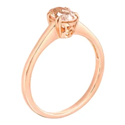 Gemminded 10k Rose Gold Morganite Ring -Gemminded Jewelry 4532146 ALT