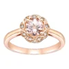 Gemminded 10k Rose Gold Morganite & Diamond Accent Ring -Gemminded Jewelry 4532154