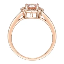 Gemminded 10k Rose Gold Morganite & Diamond Accent Ring 8 Gemminded 10k Rose Gold Morganite & Diamond Accent Ring -Gemminded Jewelry 4532154 ALT2