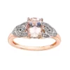 Gemminded 10k Rose Gold 1/10 Carat T.W. Diamond & Morganite Ring 1 Gemminded 10k Rose Gold 1/10 Carat T.W. Diamond & Morganite Ring -Gemminded Jewelry 4532169