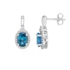 Gemminded 10k White Gold 1/4 Carat T.W. Diamond & London Blue Topaz Earrings 1 Gemminded 10k White Gold 1/4 Carat T.W. Diamond & London Blue Topaz Earrings -Gemminded Jewelry 4532175