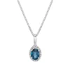 Gemminded 10k White Gold 1/6 Carat T.W. Diamond & London Blue Topaz Pendant Necklace 2 Gemminded 10k White Gold 1/6 Carat T.W. Diamond & London Blue Topaz Pendant Necklace -Gemminded Jewelry 4532190