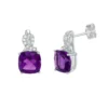 Gemminded Sterling Silver Amethyst & Diamond Accent Earrings 2 Gemminded Sterling Silver Amethyst & Diamond Accent Earrings -Gemminded Jewelry 4533839